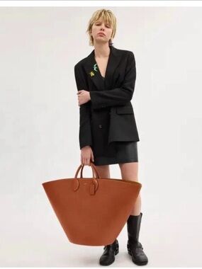 Brown Leather Tote Bag - Women